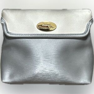Authentic Y2K Christian Dior Parfums Metallic Silver Envelope Pouch